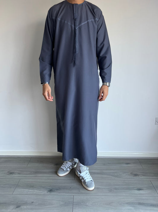 Emirati Thobe - Charcoal Blue