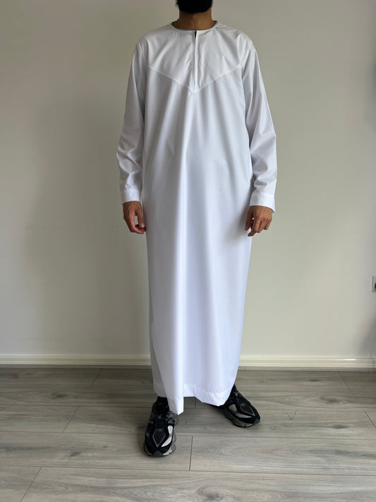 Premium Omani Thobe - Ivory White