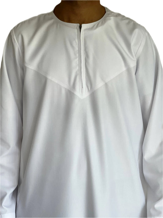 Premium Omani Thobe - Ivory White