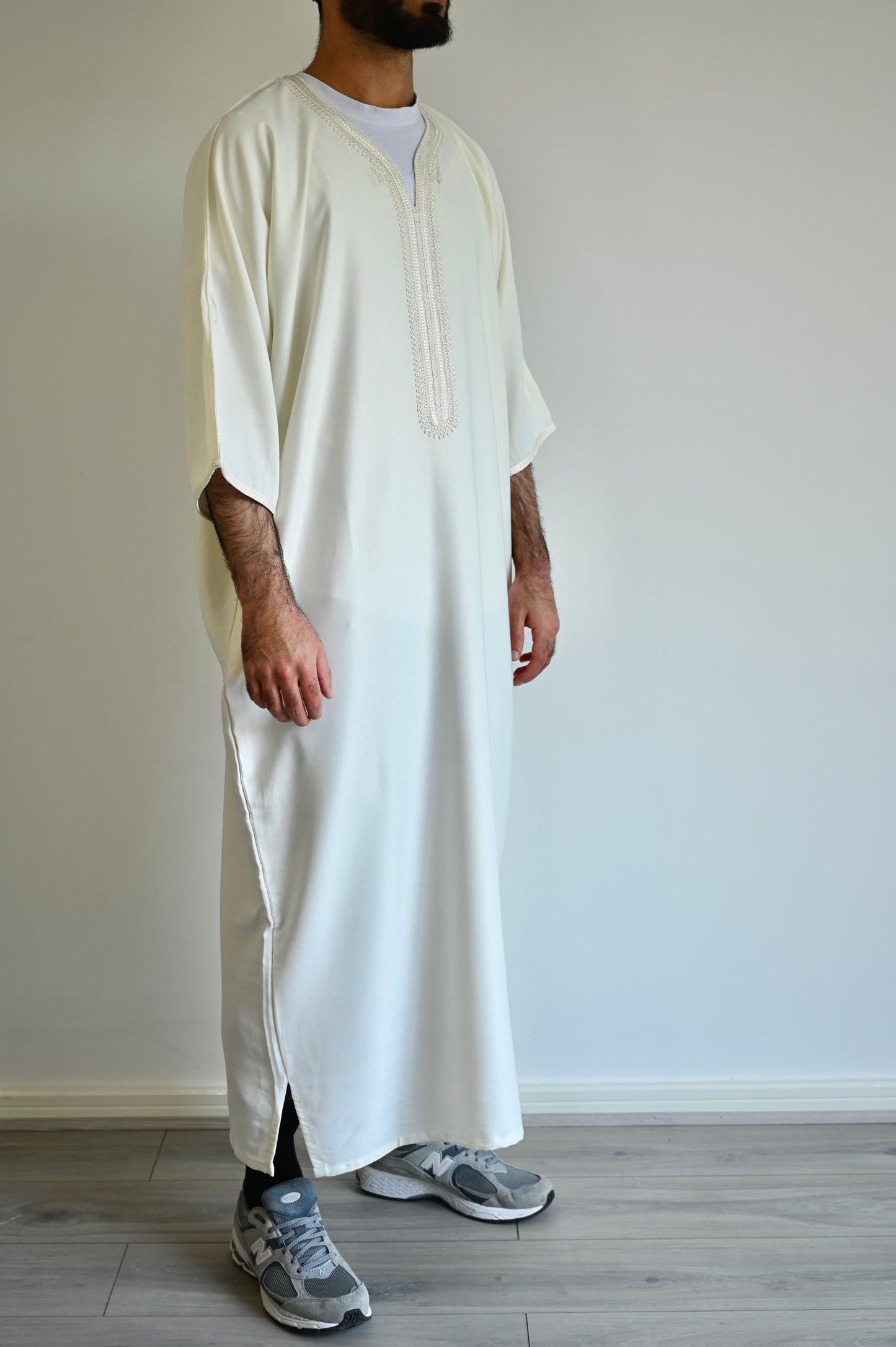 Premium Moroccan Thobe - Casablanca Cream