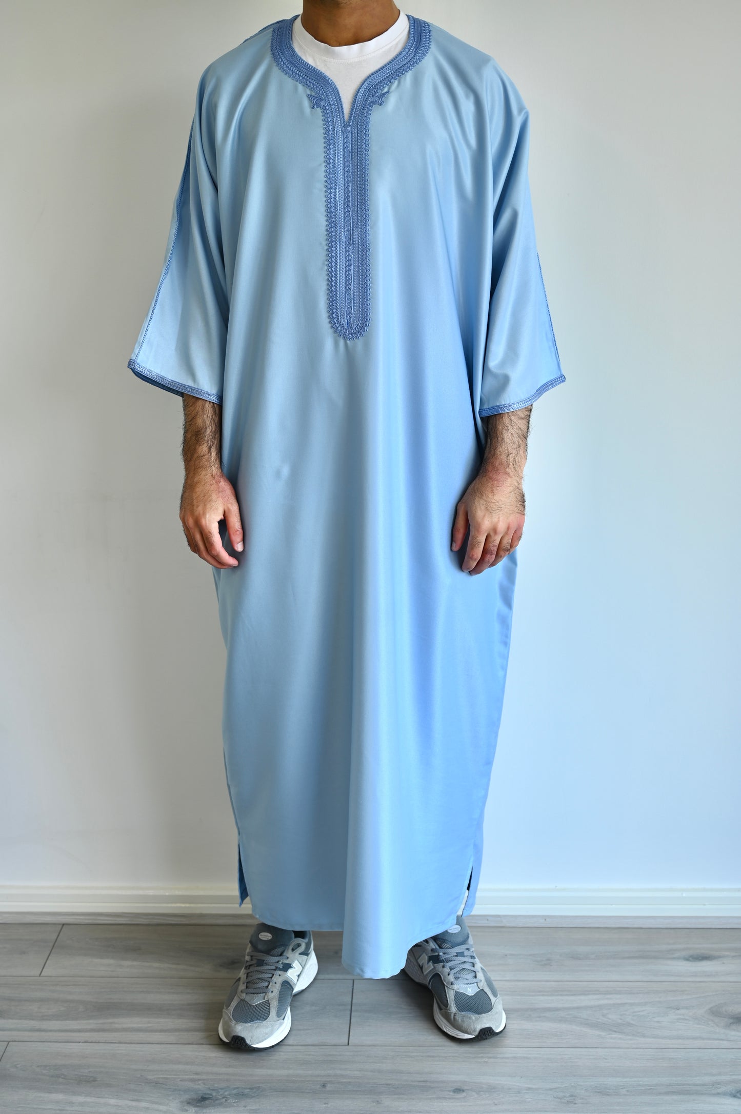 Premium Moroccan Thobe - Sky Blue