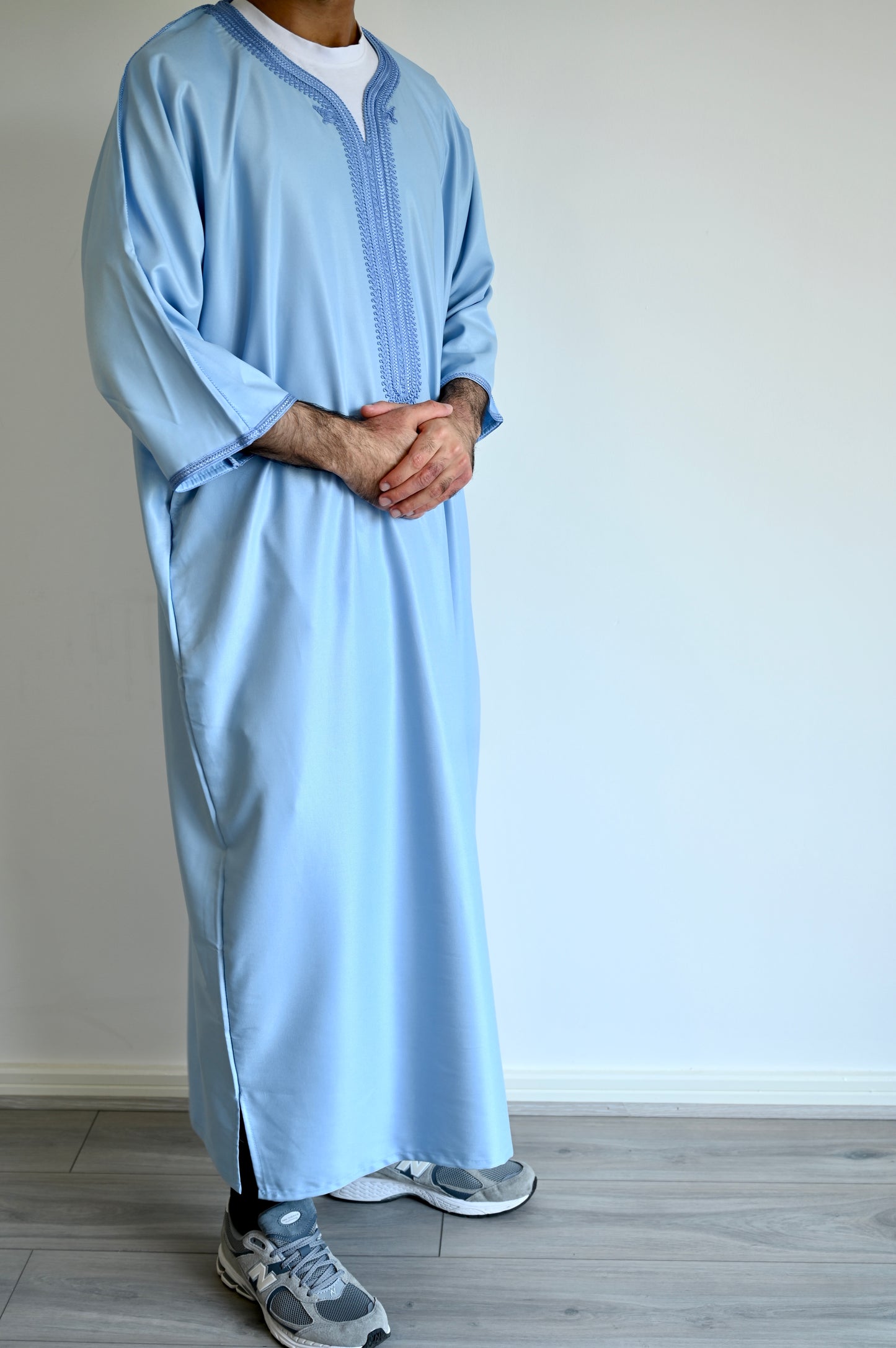 Premium Moroccan Thobe - Sky Blue