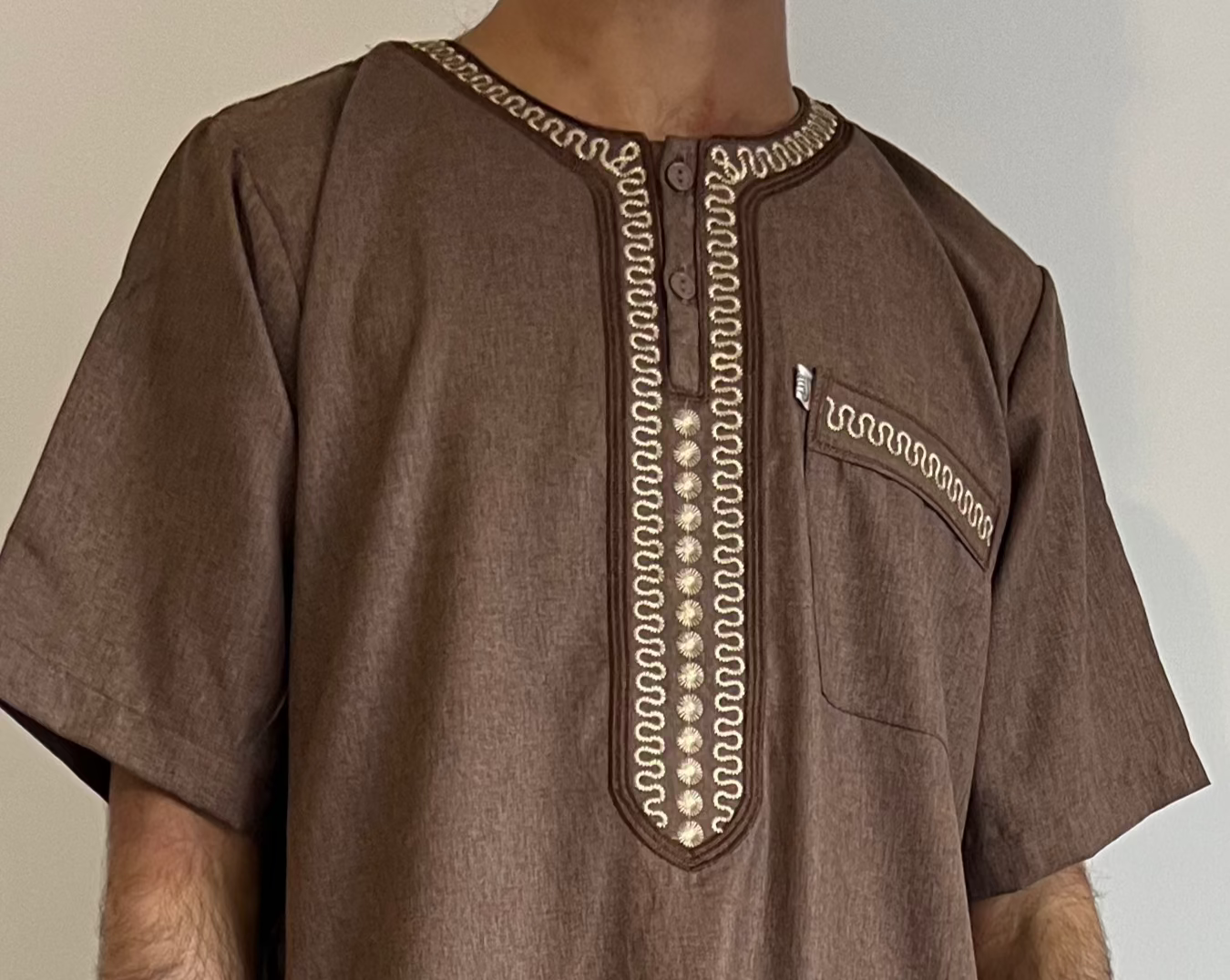 Moroccan Thobe - Mocha Brown