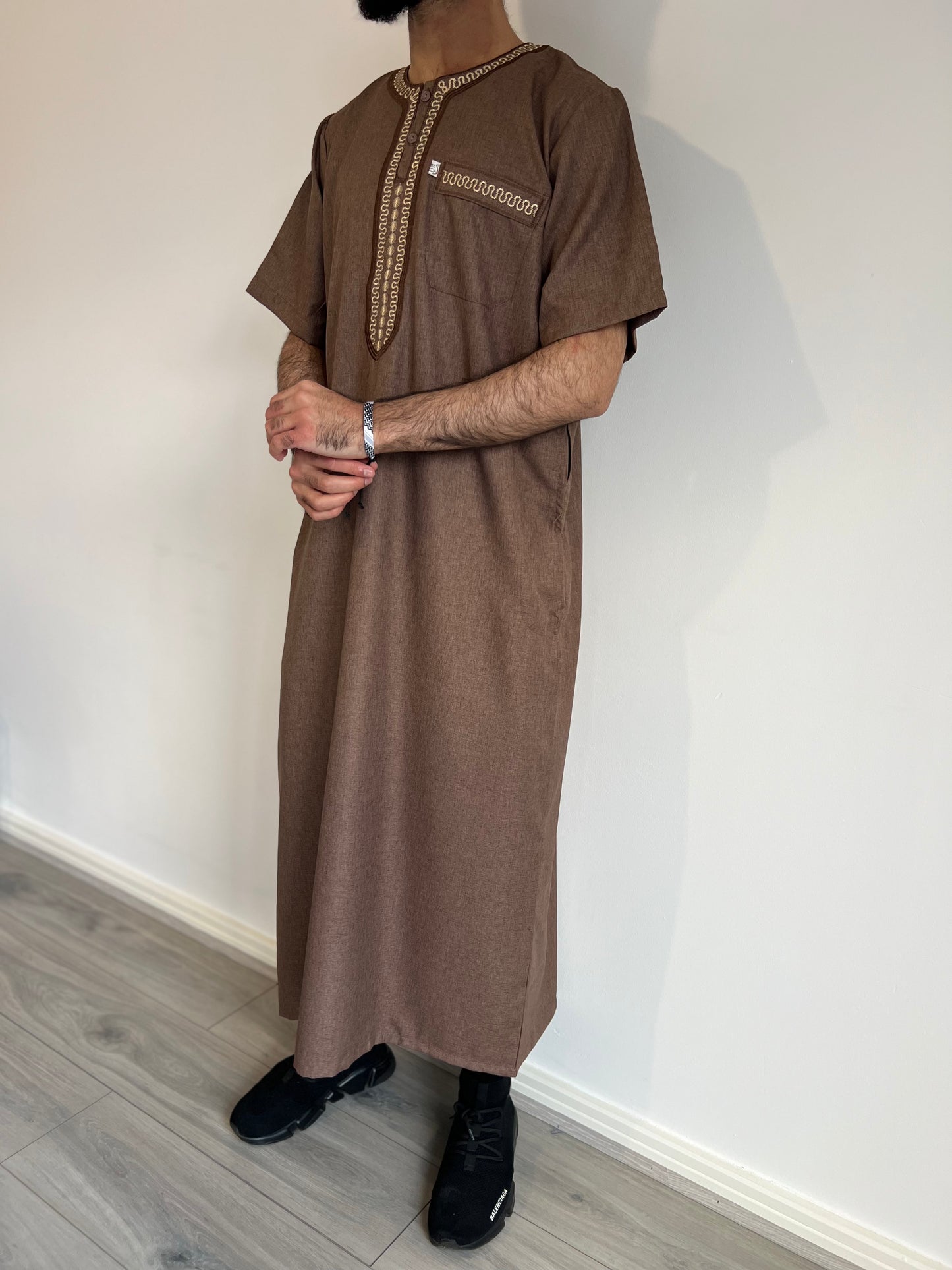 Moroccan Thobe - Mocha Brown