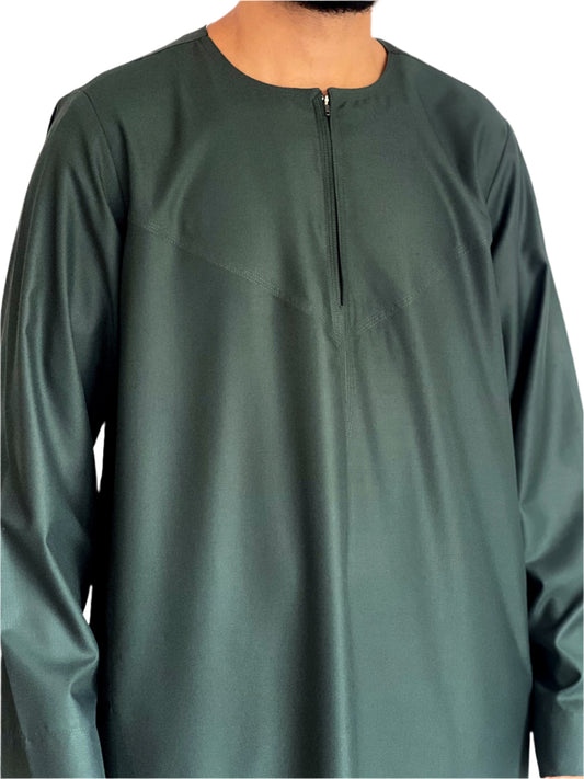 Premium Omani Thobe - Emerald Green